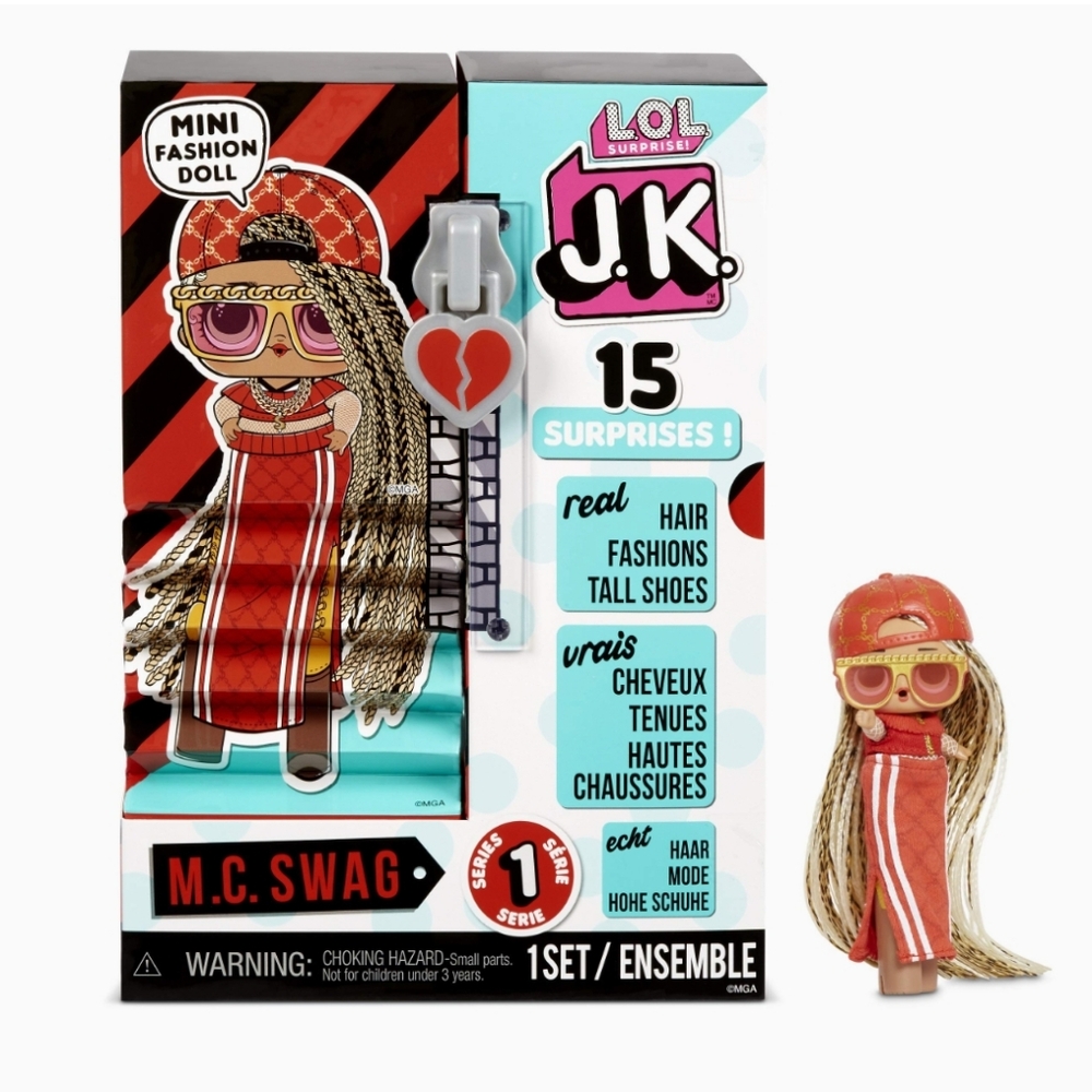 L.O.L. Surprise! J.K. M.C. Swag Mini Fashion Doll with 15 Surprises Set